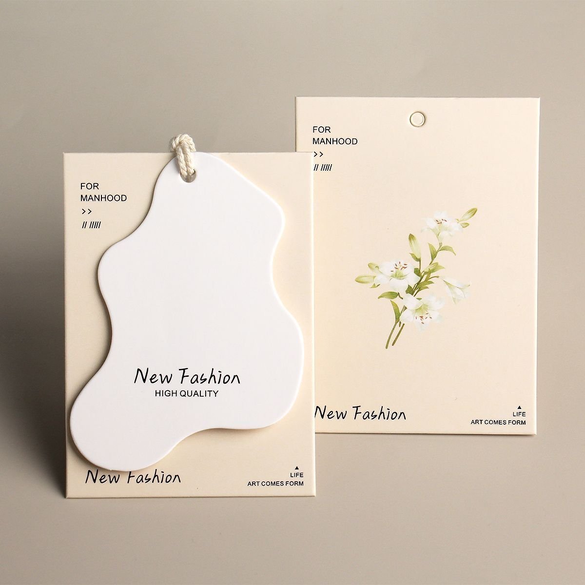 custom die cut tags