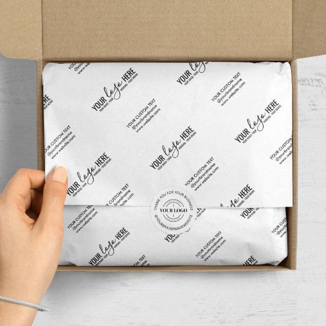 tissue paper with logos